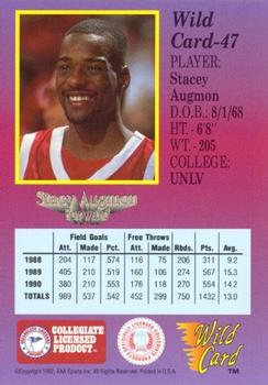 1991-92 Wild Card - 100 Stripe #47b Stacey Augmon Back