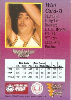 1991-92 Wild Card - 100 Stripe #71 Douglas Lee Back