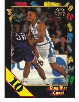 1991-92 Wild Card - 10 Stripe #43 King Rice Front