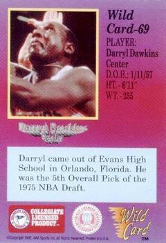 1991-92 Wild Card - 10 Stripe #69 Darryl Dawkins Back