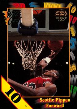 1991-92 Wild Card - 10 Stripe #83 Scottie Pippen Front
