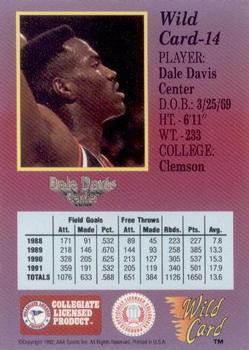 1991-92 Wild Card - 20 Stripe #14 Dale Davis Back