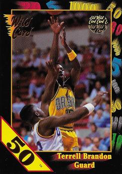 1991-92 Wild Card - 50 Stripe #40 Terrell Brandon Front