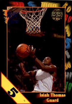 1991-92 Wild Card - 5 Stripe #7a Isiah Thomas Front