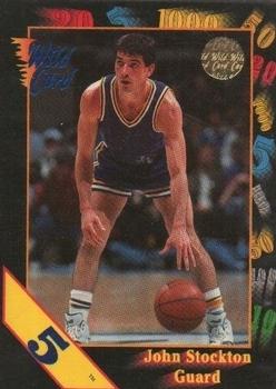 1991-92 Wild Card - 5 Stripe #84 John Stockton Front