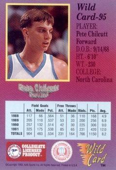 1991-92 Wild Card - 5 Stripe #95 Pete Chilcutt Back