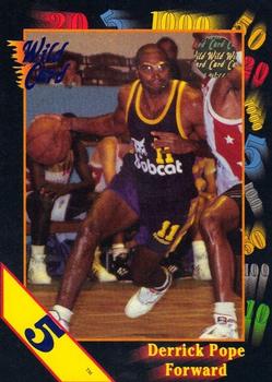 1991-92 Wild Card - 5 Stripe #105 Derrick Pope Front