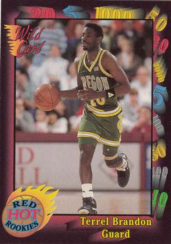 1991-92 Wild Card - Red Hot Rookies #10 Terrell Brandon Front