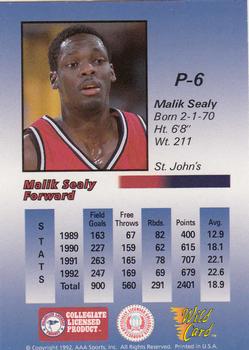 1991-92 Wild Card - 1992-93 Wild Card Prototypes #P-6 Malik Sealy Back