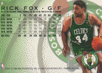 1996-97 Fleer European #6 Rick Fox Back
