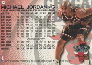 1996-97 Fleer European #13 Michael Jordan Back