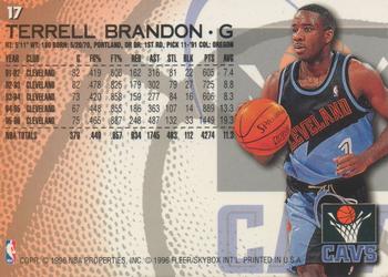 1996-97 Fleer European #17 Terrell Brandon Back