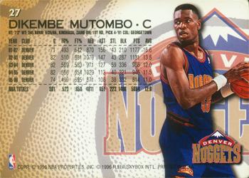 1996-97 Fleer European #27 Dikembe Mutombo Back