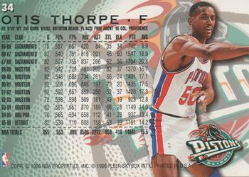 1996-97 Fleer European #34 Otis Thorpe Back