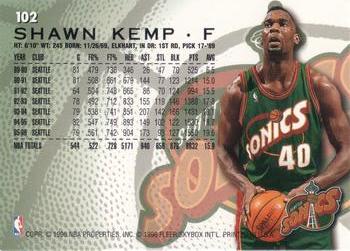 1996-97 Fleer European #102 Shawn Kemp Back