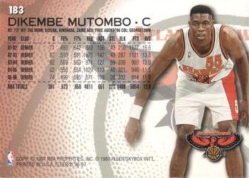 1996-97 Fleer European #183 Dikembe Mutombo Back