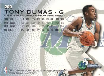 1996-97 Fleer European #200 Tony Dumas Back