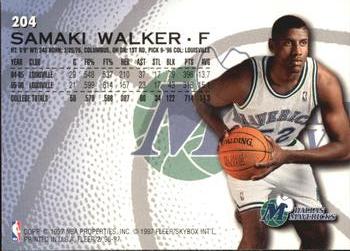 1996-97 Fleer European #204 Samaki Walker Back