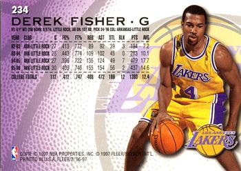 1996-97 Fleer European #234 Derek Fisher Back