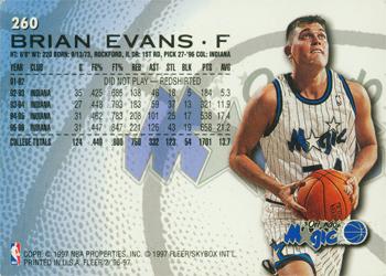 1996-97 Fleer European #260 Brian Evans Back