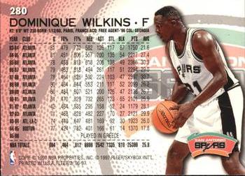 1996-97 Fleer European #280 Dominique Wilkins Back