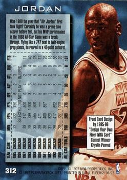 1996-97 Fleer European #312 Michael Jordan Back