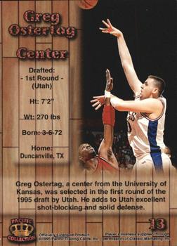 1995 Pacific Prisms #13 Greg Ostertag Back