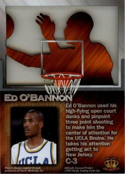 1995 Pacific Prisms - Centers of Attention #C-3 Ed O'Bannon Back