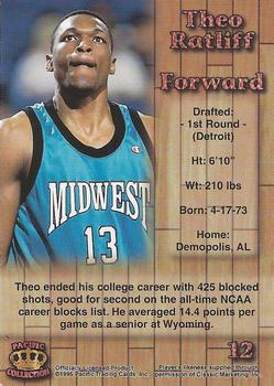 1995 Pacific Prisms - Presidential Gold #12 Theo Ratliff Back