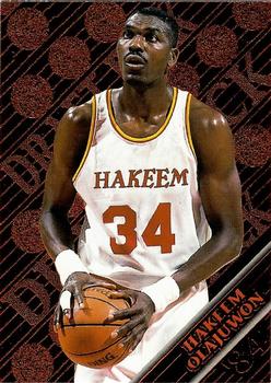 1995 Pacific Prisms - Red #16 Hakeem Olajuwon Front