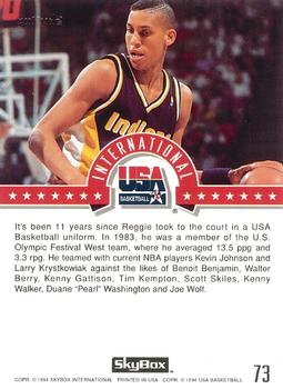 1994 SkyBox USA - Gold #73 Reggie Miller Back