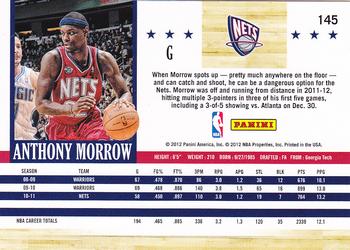 2011-12 Hoops #145 Anthony Morrow Back