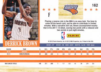 2011-12 Hoops #162 Derrick Brown Back