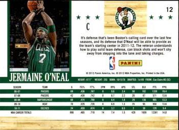 2011-12 Hoops #12 Jermaine O'Neal Back