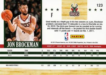2011-12 Hoops #123 Jon Brockman Back