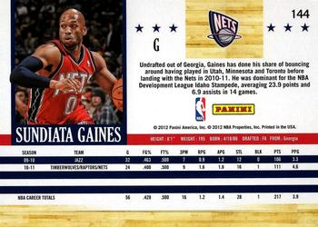 2011-12 Hoops #144 Sundiata Gaines Back