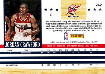 2011-12 Hoops #242 Jordan Crawford Back