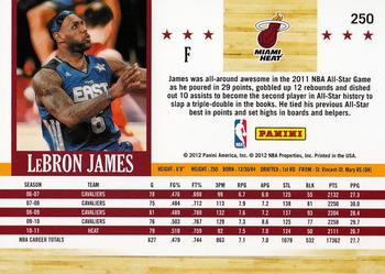 2011-12 Hoops #250 LeBron James Back