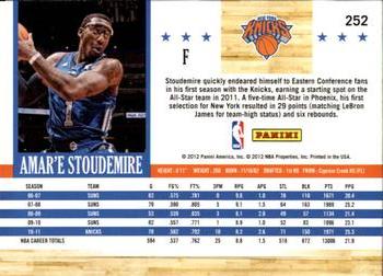 2011-12 Hoops #252 Amare Stoudemire Back