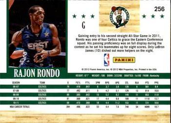 2011-12 Hoops #256 Rajon Rondo Back