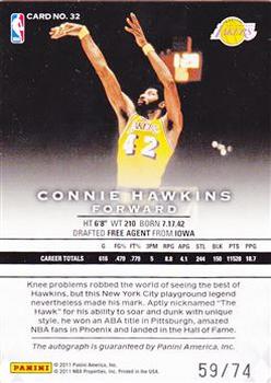 2011-12 Panini Preferred #32 Connie Hawkins Back