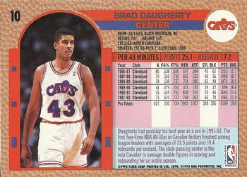 1992-93 Fleer Drake's #10 Brad Daugherty Back
