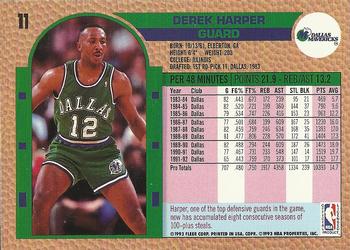 1992-93 Fleer Drake's #11 Derek Harper Back