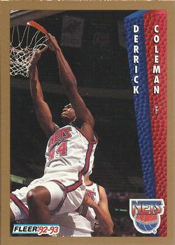 1992-93 Fleer Drake's #34 Derrick Coleman Front