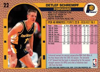 1992-93 Fleer Drake's #22 Detlef Schrempf Back