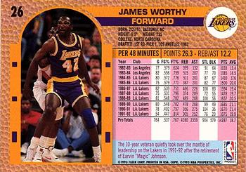 James Worthy #114 Los Angeles Lakers Fleer Basketball Card C508 