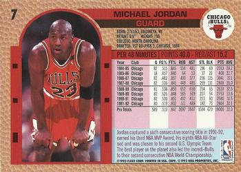 1992-93 Fleer Drake's #7 Michael Jordan Back