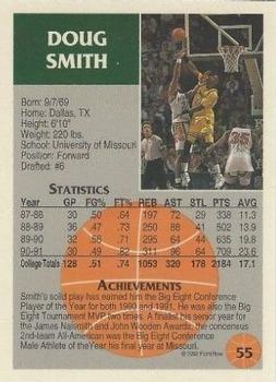 1991 Front Row Update #55 Doug Smith Back