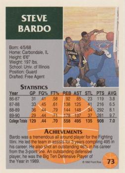 1991 Front Row Update #73 Steve Bardo Back