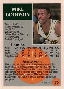 1991 Front Row Update #79 Mike Goodson Back